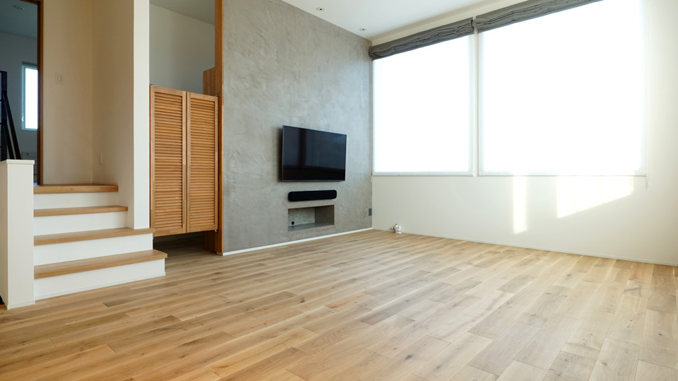 自然光に包まれた　冬も暖かい家